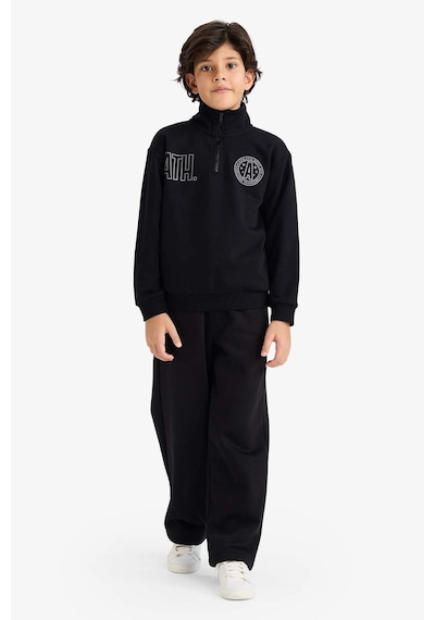 Defacto Erkek Çocuk Yarım Fermuarlı Dik Yaka Sırt Baskılı Sweatshirt G8370a825cwbk81 Siyah-bk81 Defacto Erkek Çocuk Yarım Fermuarlı Dik Yaka Sırt Baskılı Sweatshirt G8370a825cwbk81 Siyah-bk81