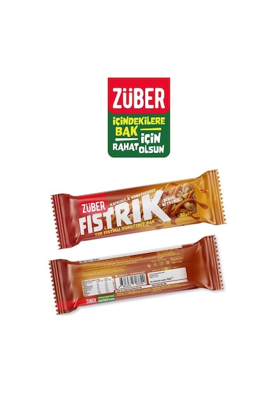 Fıstrık Yer Fıstıklı Kuruyemiş Bar 30g X 12 Adet