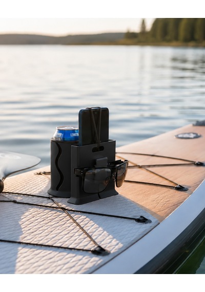 Sup Board Telefon, Gözlük Ve İçecek Tutucu Siyah