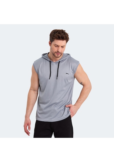 Slazenger RAG Erkek Kolsuz Gri Tişört