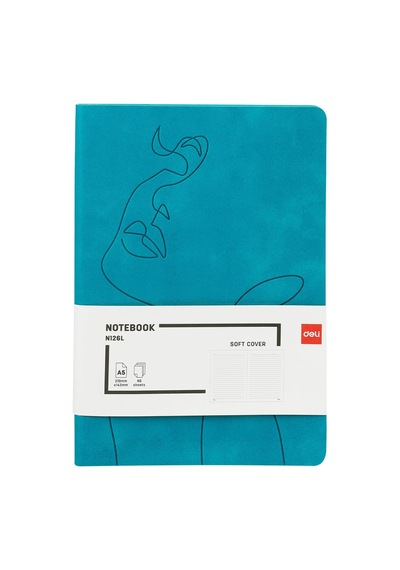 Deri Kaplı A5 96 Yp 80g Defter Çizgili Yeşil Çok Renkli