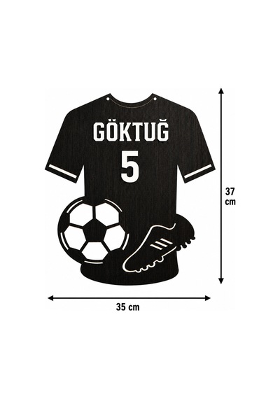 İsme Özel Forma İsmi Ve Numarası - Ledli - Ahşap - Çocuk Odası Dekoru