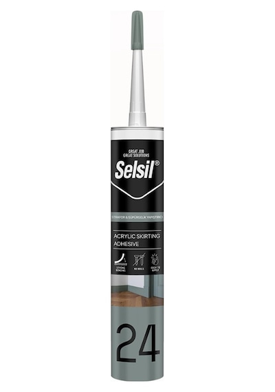 Selsil 7'li 300 Ml Strafor & Süpürgelik Yapıştırıcı Silikon Ve Rosıe