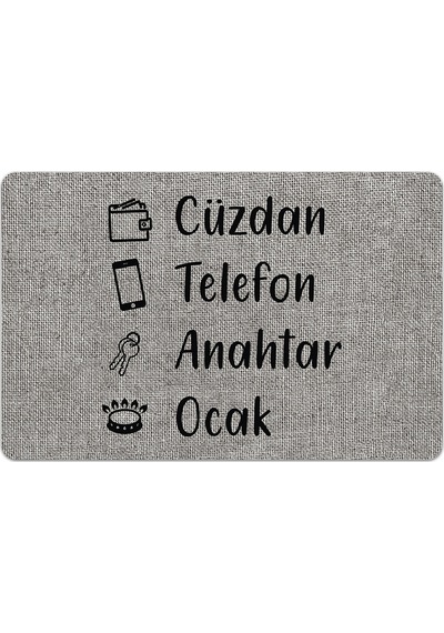 Evaşk Kapı Önü Paspası Vinil Kaymaz Tabanlı 45 X 70 Evaşkdm11112