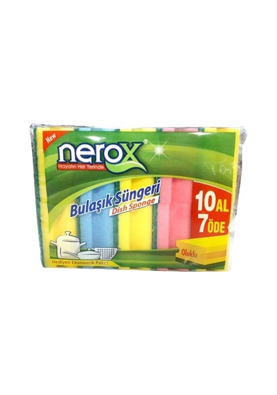 Nerox Bulaşık Süngeri Oluklu 10'lu Royaleks-nrx-f550 77667845