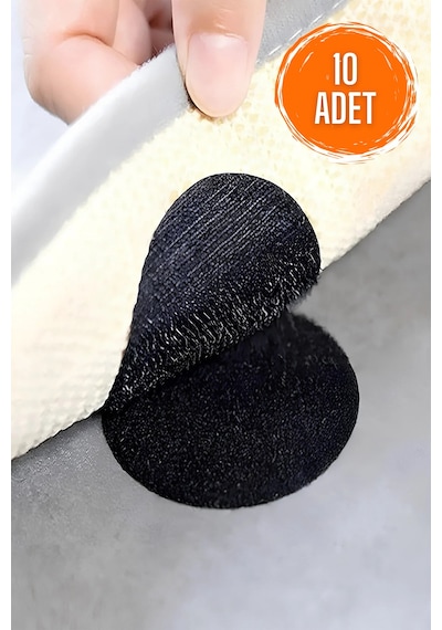 10'lu Halı Kilim Koltuk Örtüsü Sabitleyici Kaydırmaz Cırt Yıkanabilir Kendinden Yapışkanlı Ped