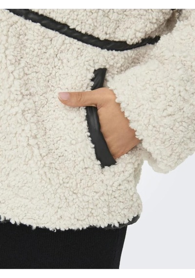 Only 15322440 Onlparıs Teddy Jacket Whıte Sand Kadın Mont Beyaz