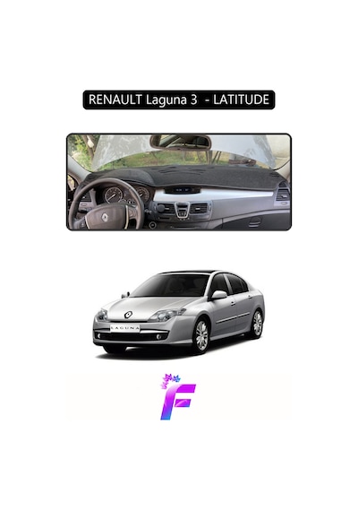 Renault Latıtude Uyumlu Torpido Örtüsü Yansıma Önleyici Tam Koruma Hızlı Ve Kolay Montaj J96