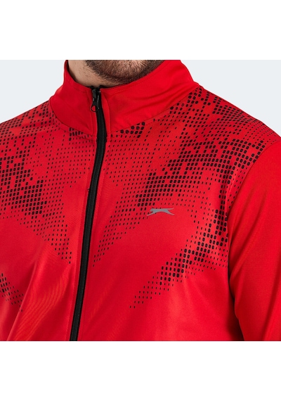 Slazenger RECOGNIZE Erkek Fermuarlı Dik Yaka Cepli Kırmızı Eşofman Takımı
