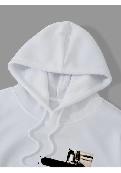 Altamira Unisex New Moment Baskılı Oversize Kapşonlu Sweatshirt 001