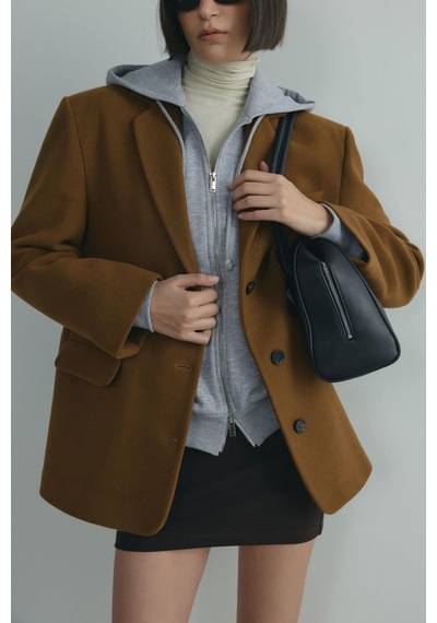 Suud Collection Gri Salted Fermuarlı Hırka