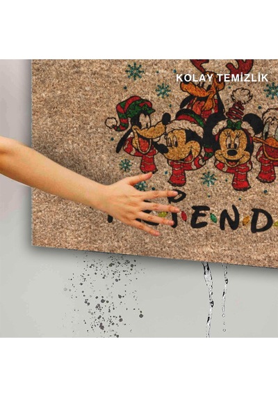 Dekoratif Kapı Önü Paspası - Kaymaz Taban 55 Çok Renkli