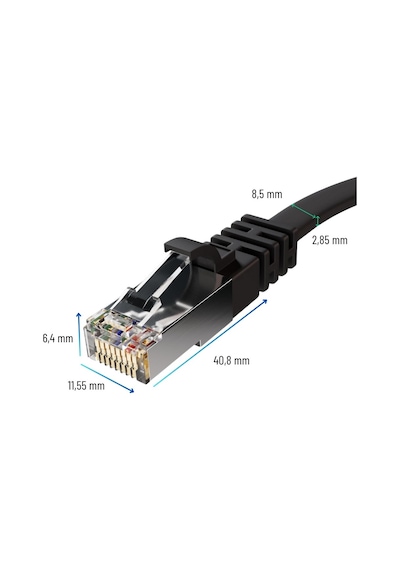 5 Adet 3 Metre, Mavi Cat7 Yassı Ftp Ethernet Network İnternet Kablosu