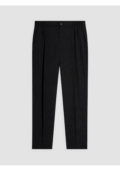 Lcw Vision Siyah Slim Fit Erkek Arkası Lastikli Pileli Pantolon