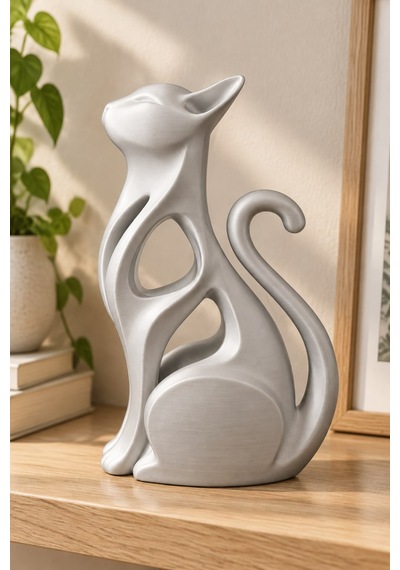 Modern Kedi Figürlü Dekoratif Biblo 63134291