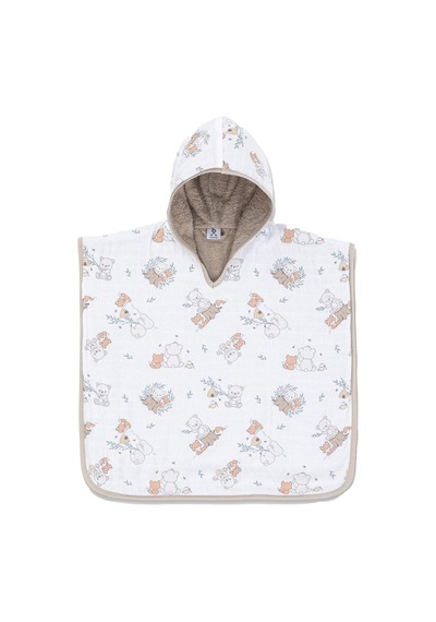 Gezenbebe Hero Desenli Müslin Ve Havlu Bebek Çocuk Pançosu 001