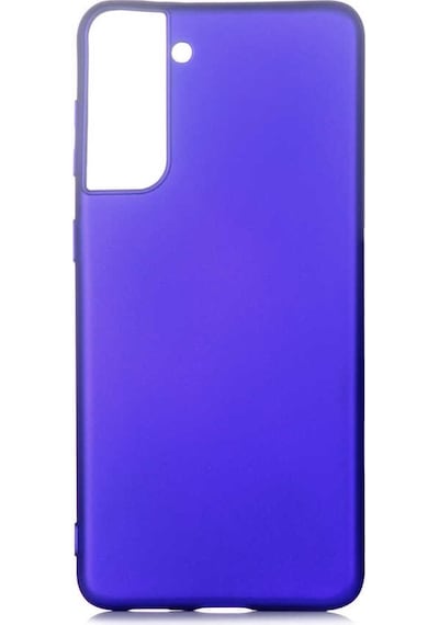 Rba Aksesuar Galaxy Uyumlu S21 Plus Kılıf Rba Premier Silikon Kapak - Saks Mavi Mavi