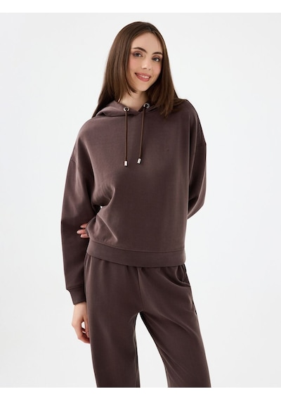 Loft Regular Fit Kadın Sweatshirt Lf2041114 Q1.v1 Koyu Kahverengi