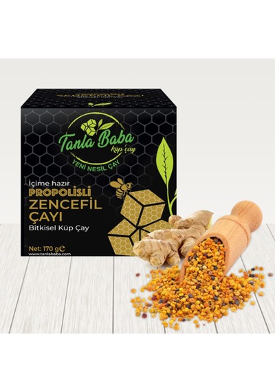 Propolisli Zencefil Çayı 170 Gr  Doğal Bitkisel Glutensiz Laktozs