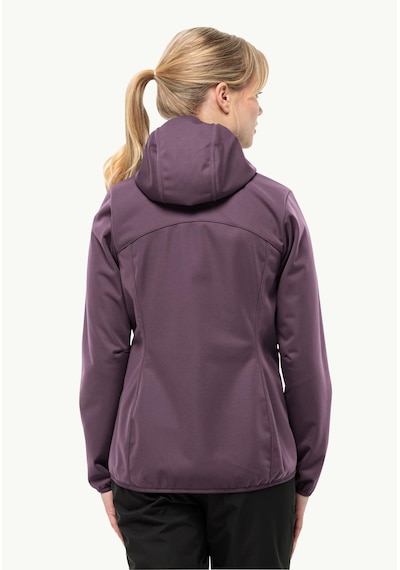 Jack Wolfskin Windhain Hoddy Kadın Softshell Ceket-1307481 Mor