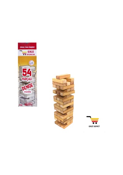 Jenga Denge Oyunu 54 Parça Ahşap Büyük Boy