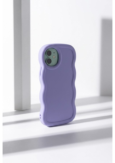 Apple iPhone 11 Pro Uyumlu Dalgalı Tasarım Kamera Korumalı Mat Silikon-54239 Mor