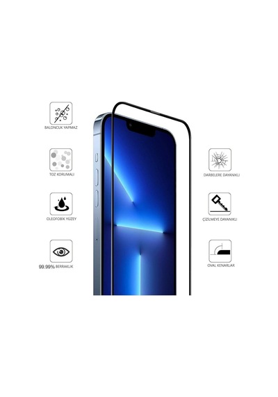 Vendas Apple iPhone 15 Uyumlu Vista Super Hardness Alüminasilicate Cam Ekran Koruyucu