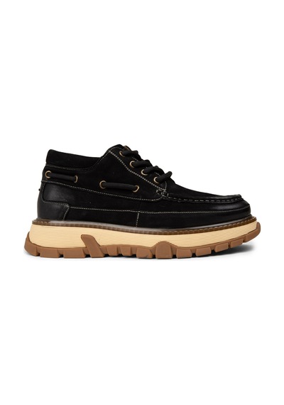 Deery Erkek Hakiki Nubuk Siyah Sneaker - 25550msyhc01 Siyah