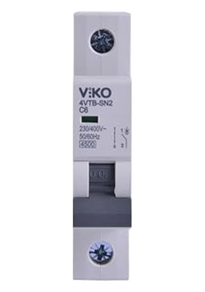 Viko 4vtb-1c06 Otomatik Sigorta 4,5ka C Tipi 1 Kutup 06a 10