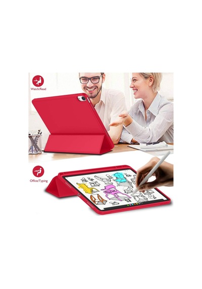 Apple Uyumlu iPad, Air 11inç M2 2024 Kılıf Kalem Bölmeli Smart Case A2902 A2903 A2904