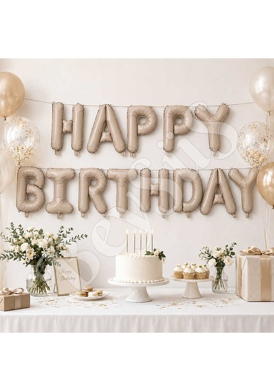 Happy Birthday Folyo Banner Pudra