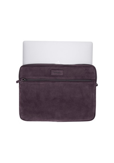 Burgundy Still Hakiki Süet Deri 15-16 İnç Macbook Uyumlu/laptop Kılıfı Bordo
