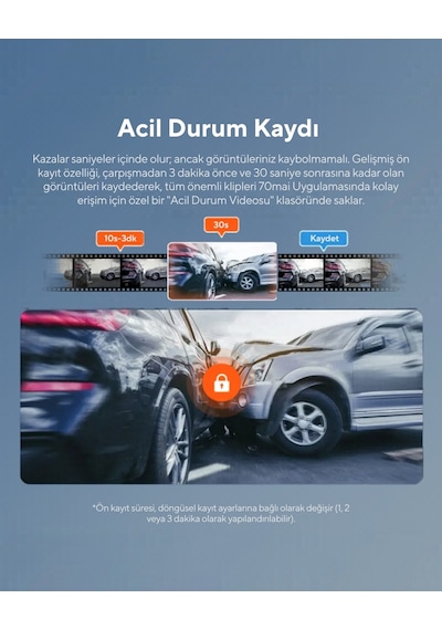 70mai A810 Lite Ön Kamera + RC21 Arka Kamera