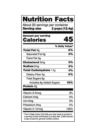 Yume Yumearth Vitamin C Lollipop 40 Allergy Friendly Non