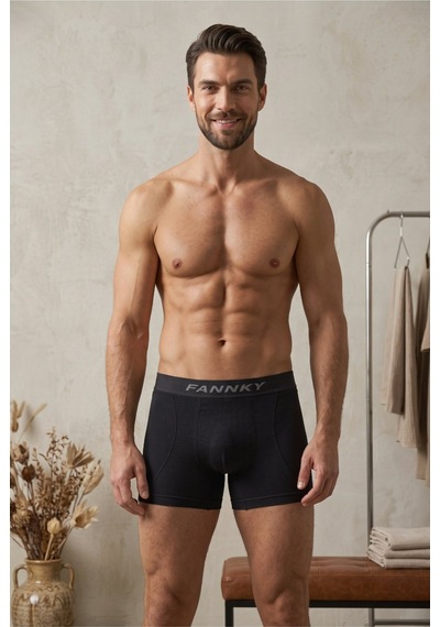 Womanandkids Night Siyah Erkek Casual Comfort Günlük 3 Lü Boxer