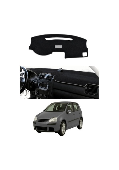 Volkswagen - Golf 5 2003-2009 Uyumlu Torpido Koruma Kılıfı - Gri Şeritli