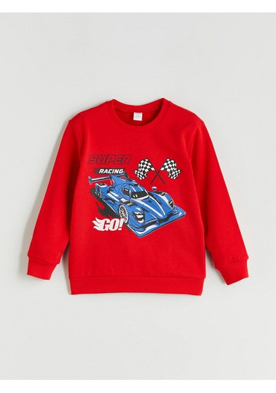 LC Waikiki Lcw Kids Kırmızı Bisiklet Yaka Baskılı Uzun Kollu Erkek Çocuk Sweatshirt Brıght Red LC Waikiki Lcw Kids Kırmızı Bisiklet Yaka Baskılı Uzun Kollu Erkek Çocuk Sweatshirt Brıght Red