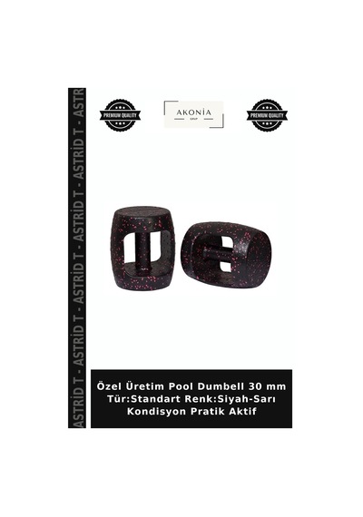 Özel Üretim Pool Dumbell 30 Mm Tür:standart Renk:siyah-sarı Kondisyon Pratik Aktif Siyah - Sarı