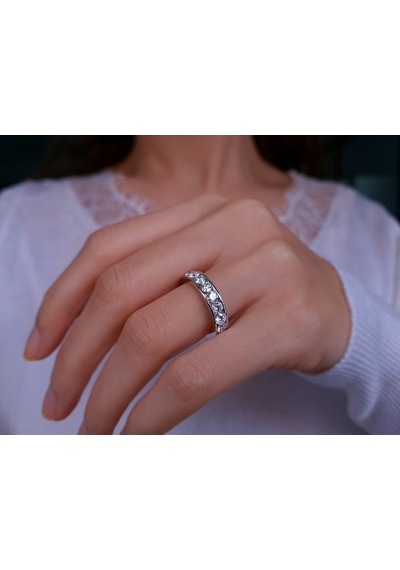Sirius F Renk 3,35 Ct Pırlantalı Kanallı Tamtur Yüzük 0801R0077