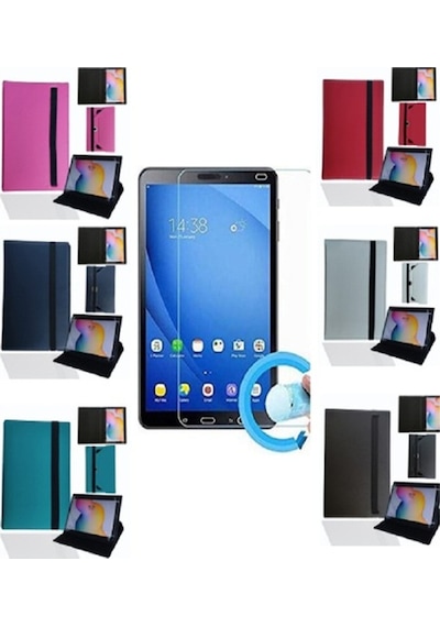 Ennar Samsung Galaxy Tab A9+ Lte Sm-x218 11'' Uyumlu Üniversal Standlı Kapaklı Tablet Kılıfı+nano Ekran Koruyucu Tablet Kılıfı