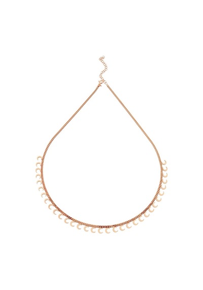 Argentum Concept - Hilal Ay Figürlü Gümüş Rose Kolye - N164201 (485189382)