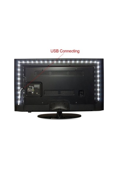 4X50Cm Beyaz Lcd Led Tv Arkası Aydınlatma Usb Şerit Led Işık