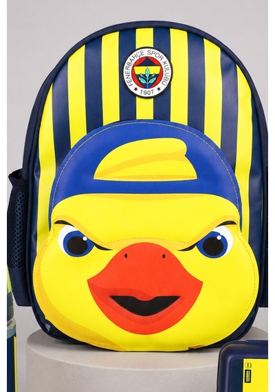 X Dekomus Lisanslı Fenerbahçe Yellow Collection 3d Baskılı Küçük Boy Anaokul Çantası,beslenme Kabı Ve 500 Ml Matara Seti Altın