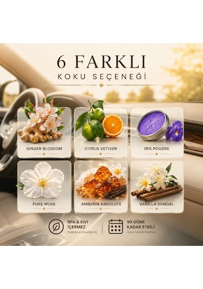 Jooy Araba Klima Kokusu 3'lü Set Cıtrus Vetıver