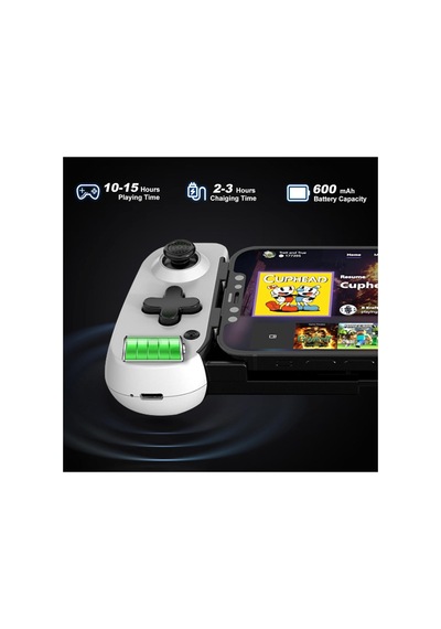 D6 Tablet Telefon Için Joyistikli Teleskopik Oyun Gamepad Android Ios Harmonyos Switch Androidtv Beyaz - 795473871
