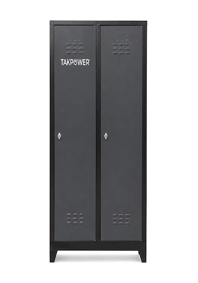 Takpower 2 Kapaklı Metal Dolap - Soyunma Dolabı Antrasit Gri