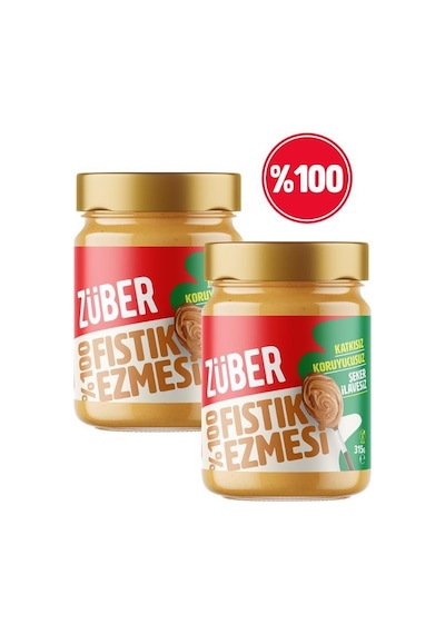Züber %100 Fıstık Ezmesi 2 x 315 G Züber %100 Fıstık Ezmesi 2 x 315 G