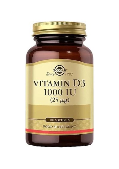 Solgar Vitamin D3 1000 Iu 100 Yumuşak Jelatin Kapsül