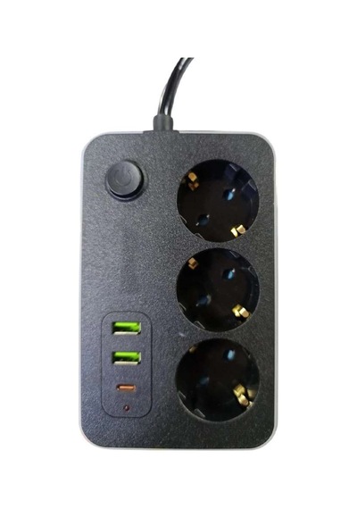 Akım Korumalı 3'lü Priz 2 Usb 1 Type-c Girişli Diğer