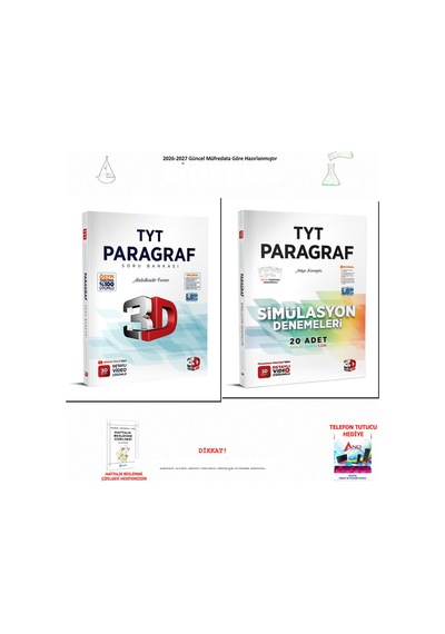 3d Tyt Paragraf Soru Bankası Ve Deneme 2 Ki 2 Kitap Seti